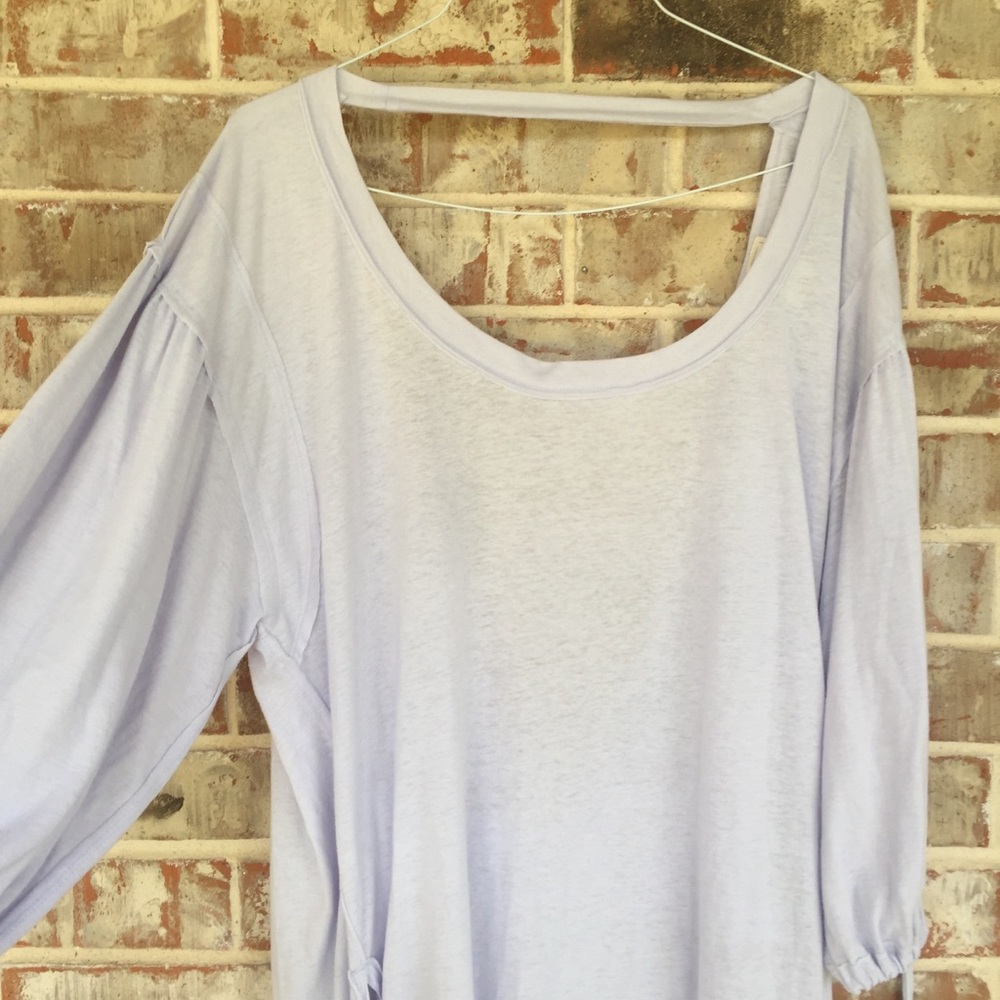 Free People Open Back Lilac Boho High Low Dress L - Picture 6 of 12